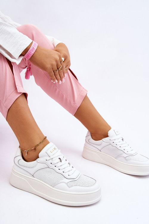 Dámská pohodlná sportovní obuv GOE LL2N4054 Bílo-béžová