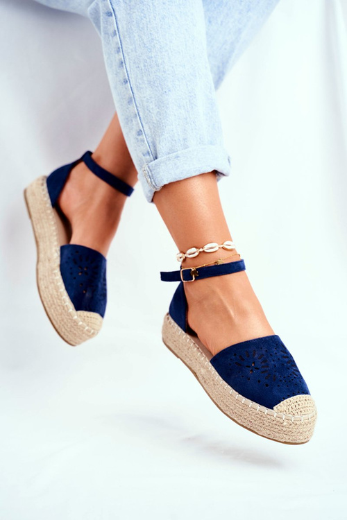 Dámske espadrilly na bielizni Palermo Navy Blue Platform