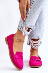 Pohodlné semišové dámske laféry Lucca Fuchsia
