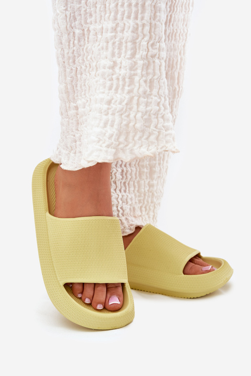 Dámske Ľahké Penové Papuče Na Hrubej Podošve Limetková Querceria