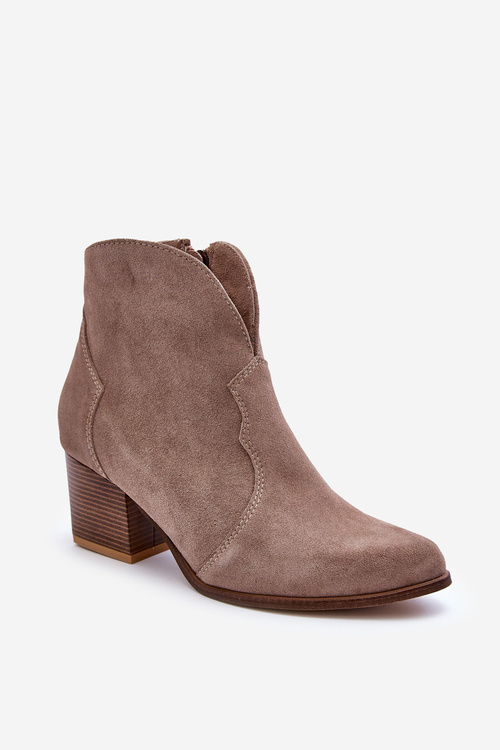 Lewski Suede Cowboy topánky ev28 béžová
