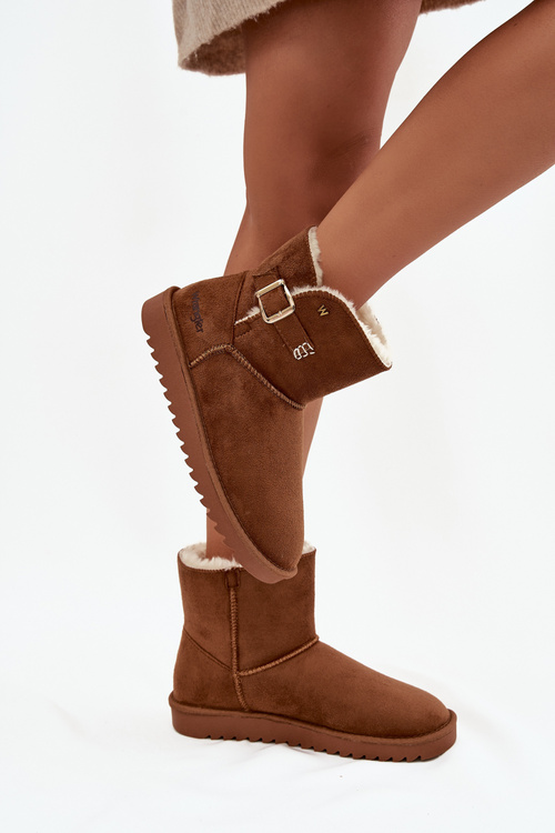 Dámské sněhule s přezkou Wrangler 20253091.37B Camel