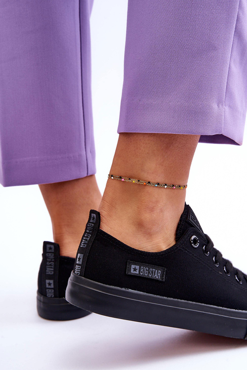 Dámské nízké Materiál tenisky Big Star KK274009 Černá