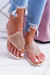 Lu Boo Beige Gum Guma Dámske žabky Anika Flip -flops