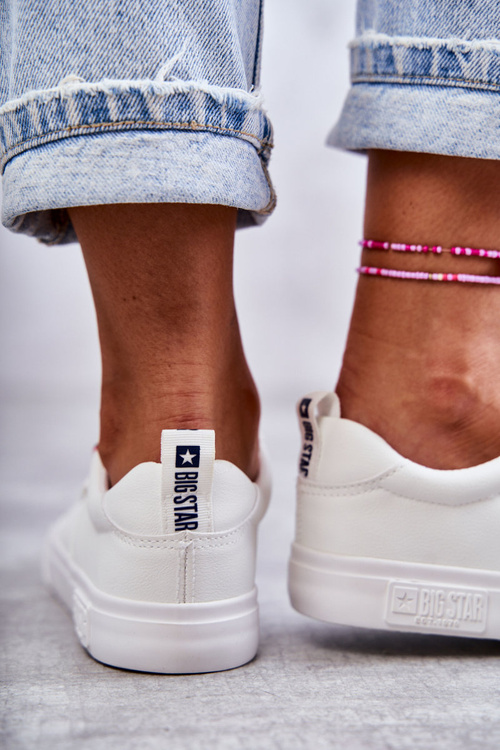 Dámské tenisky Kožené Big Star KK274005 Bílé