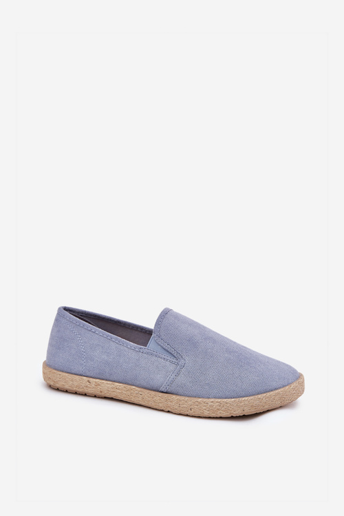Pánske espadrilky z eko semišu modré Lunaria