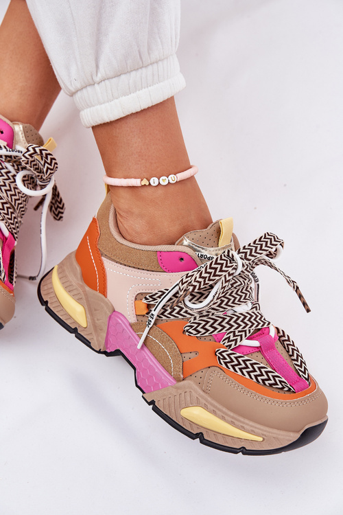 Tenisky Dámske Športové Topánky S Dvojitým Šnurovaním Khaki Efobell