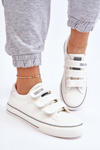 Klasické materiálové tenisky pre suchý zips veľkú hviezdu LL274A203 White