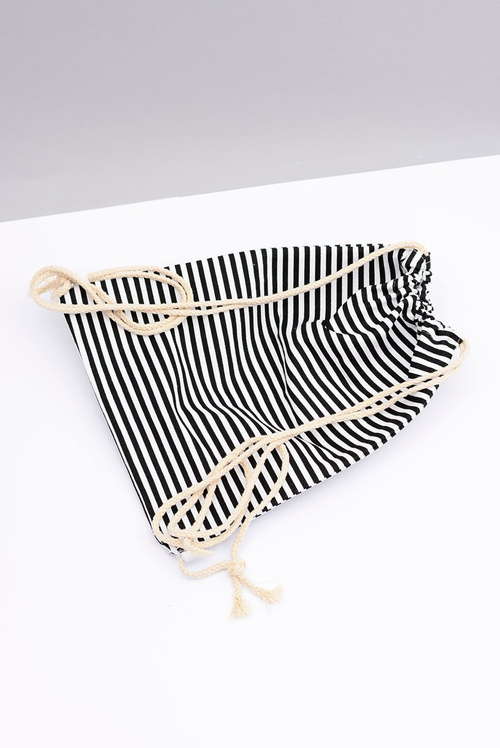 Dámska námorná kabelka čierna plážová taška