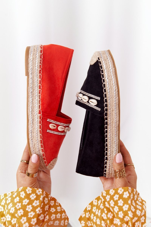 Espadrilles na platforme koralových škrupín v Seashell