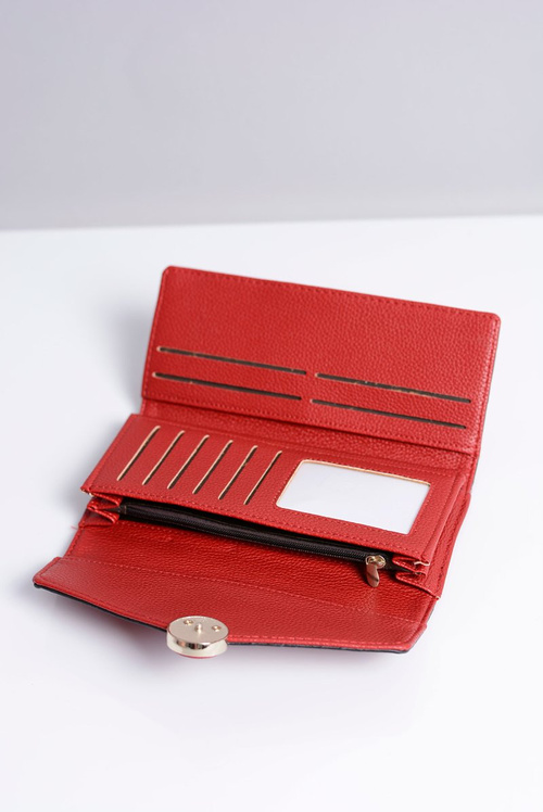 Veľká dámska červená peňaženka