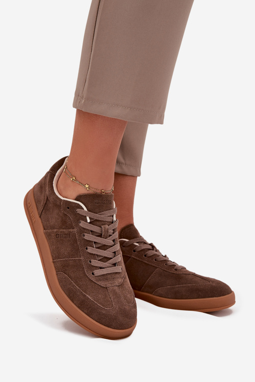 Dámské semišové sneakersy Big Star SS274676 HI-POLY SYSTEM Hnědé