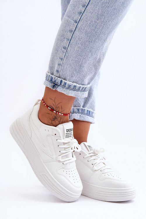 Dámske klasické biele športové topánky avra