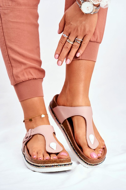 Dámsky flip -flops big Star Pink ff274636