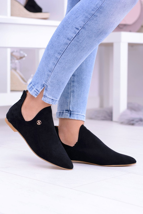 Lu Boo Black topánky s výrezmi hradu Chelsea