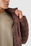 Pánska Puchová Bunda So Syntetickou Výplňou Hnedá 4F 4FWAW24TDJAM483-80S
