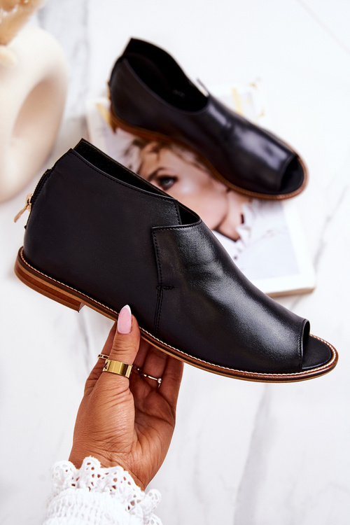 Laura Messi čierne kožené topánky čierne 2324