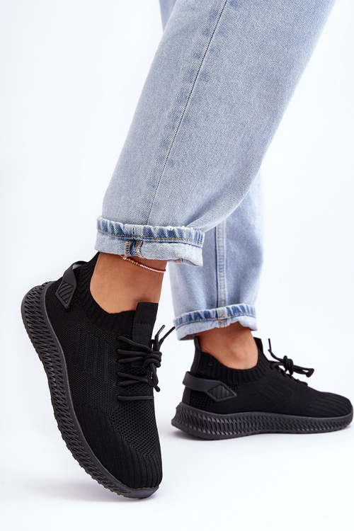 Dámské sportovní materiálové boty na zip černé Zauna