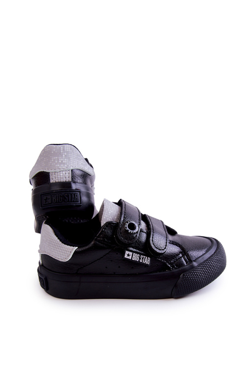 Dětské Tenisky Se Suchým Zipem Big Star JJ374110 Černá a šedá