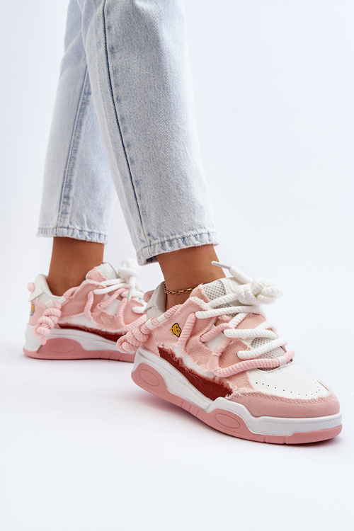 Dámské tenisky s hrubým šněrováním růžové od Miatora