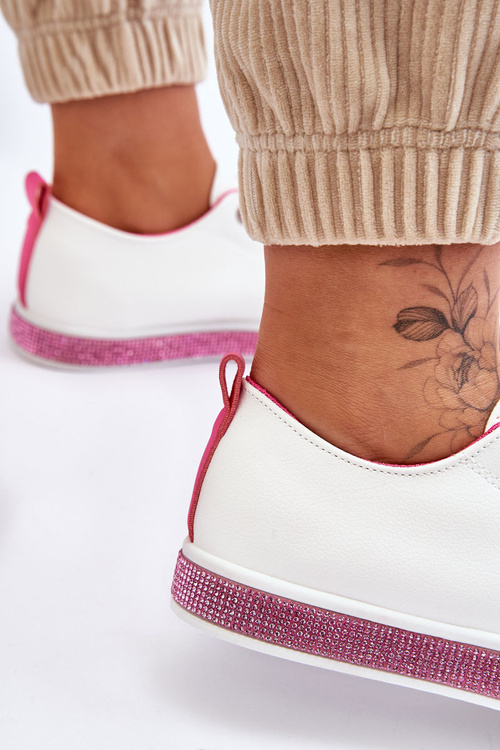 Dámské nízké tenisky bílo-Růžove Demira