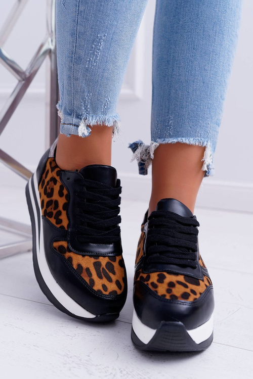 Dámská Sportovní Obuv Leopard Vysoká Podrážka OHH!