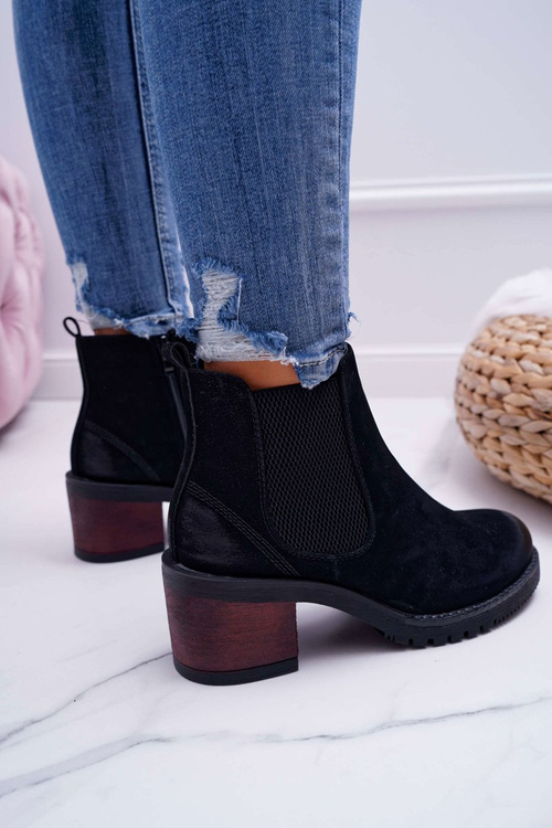 Dámské Kotníkové Boty Na Podpatku Sergio Leone Černé BT702