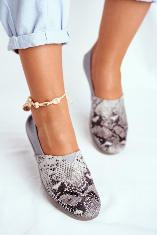 Dámska balerinas Maciejka Gray Leather 01930-66/00-0