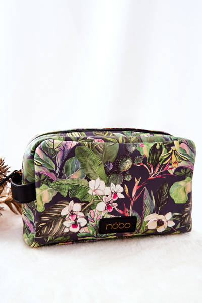 Velký kosmetický kufřík NOBO L0030-CM08 Černo-zelená