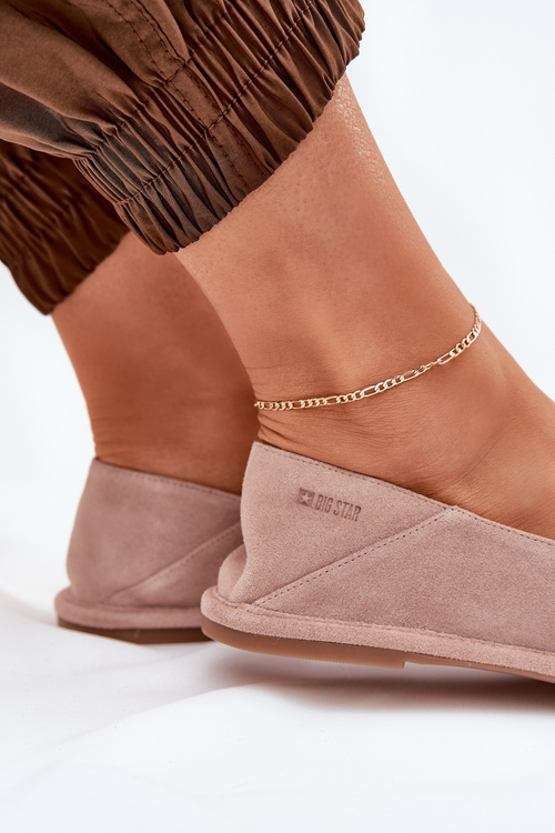 Semišové Dámské Baletky Big Star RR274081 Růžové