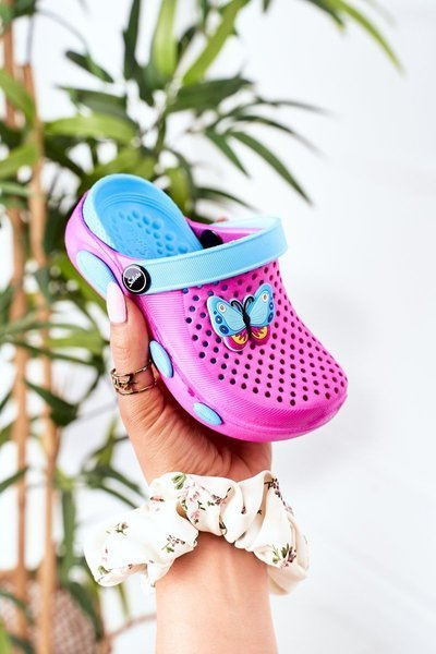 Dětské Pěnové Nazouváky Crocs Fuchsie Olivia