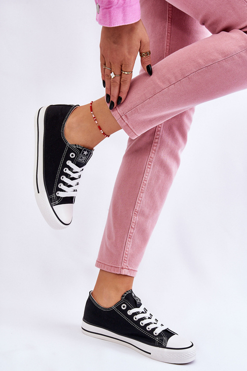 Dámské klasické tenisky černé a bílé Ecoma