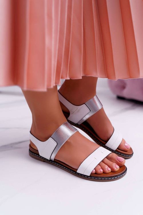 Dámske ploché sandále Sergio Leone SK014 White Agrina