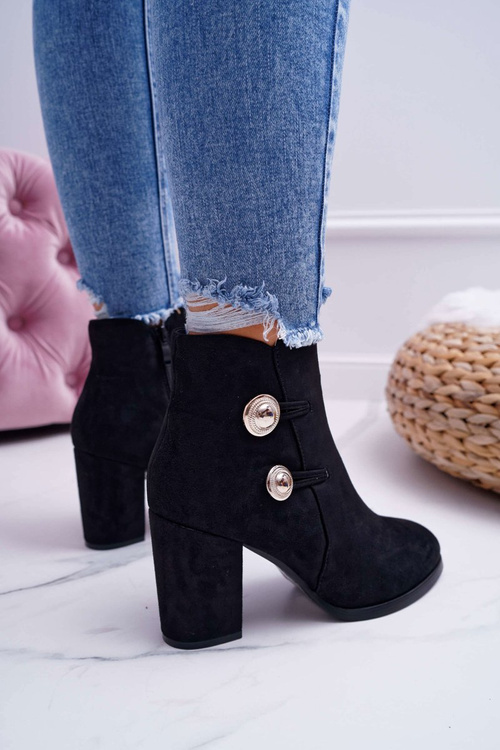 Dámske semišové topánky na post Black Barski 73-2