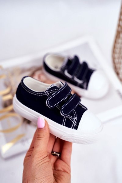Detské tenisky pre suchý zips, Navy Blue Fanot