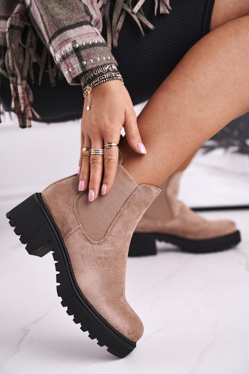 Dámske vysoké topánky Sidamo Beige