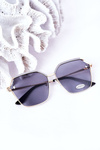 Geometrické sivé slnečné okuliare