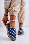 Dámska klasická espadrilles veľká hviezda JJ274960 Navy Blue