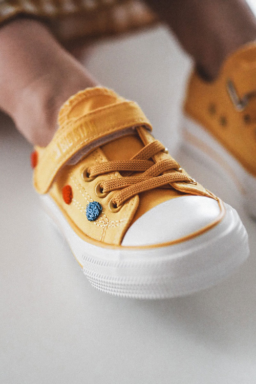 Detské tenisky na suchý zips Veľká hviezda JJ374056 žltá