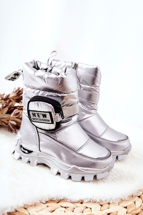 Dětské zateplené sněhule S ledvinou Stříbrná Nereyda