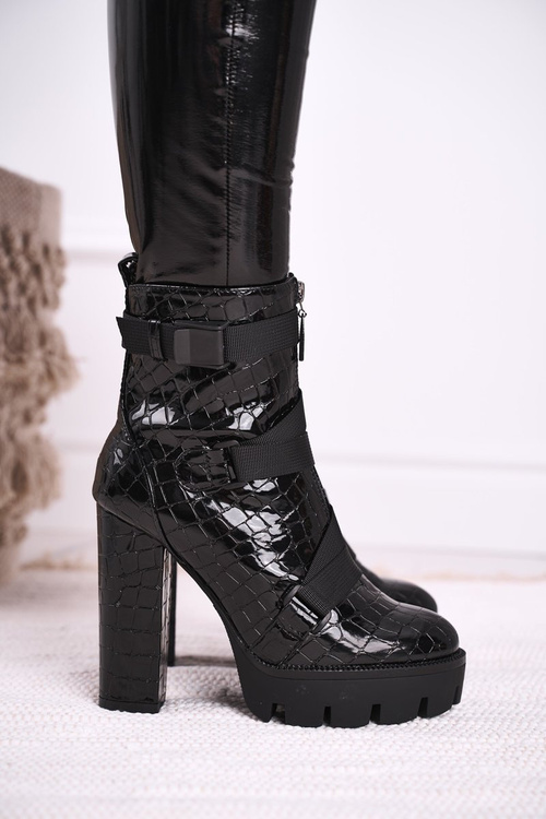 Dámske vysoké topánky na Horty Black Post