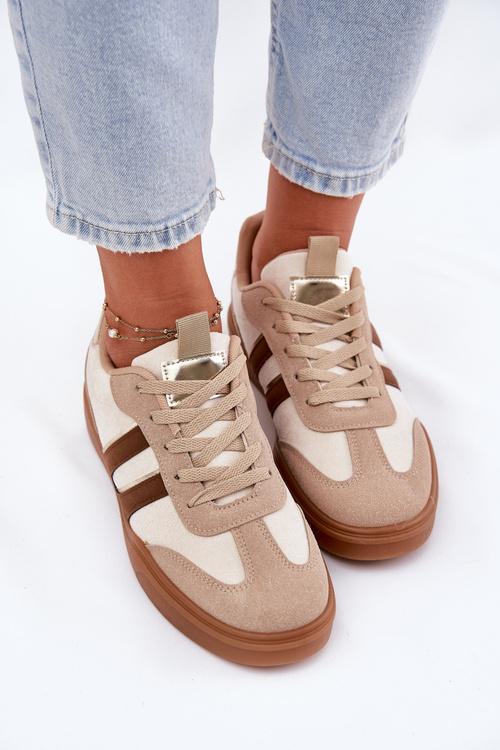 Dámské Tenisky Z Eko Semiše Béžové Satylies