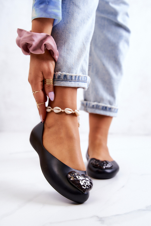 Ženské voňavé baleríny gumy Zaxy JJ285046 čierna