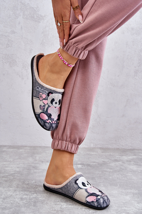 Befado Panda Flip -flops so srdcom 155d209 šedá
