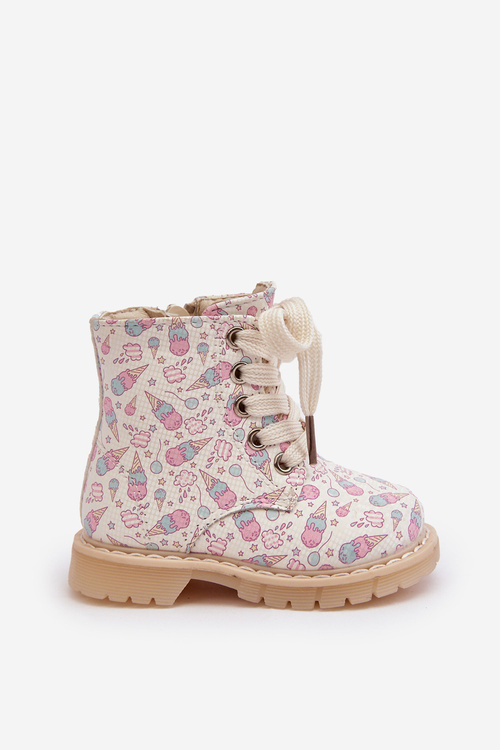 Dětské zateplené botky na zip Bežové Dolida