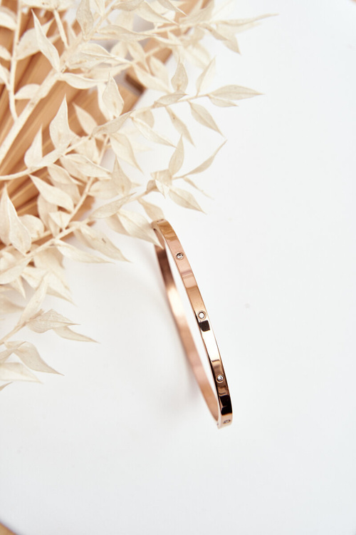 Ocelový Náramek S Kubickým Zirkonem růžove Zlatý Lauren