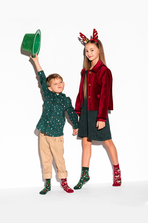 Sada ponožek na vánoční stromeček Zooksy mixTURY pro děti