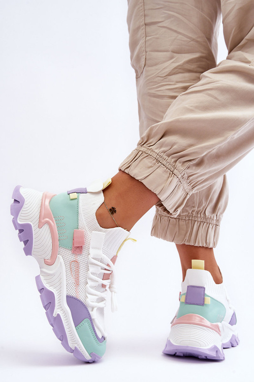 Dámské ponožkové tenisky Bílo-fialová Keaton