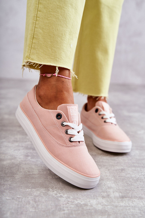 Dámske materiálne tenisky Big Star KK274020 nahé