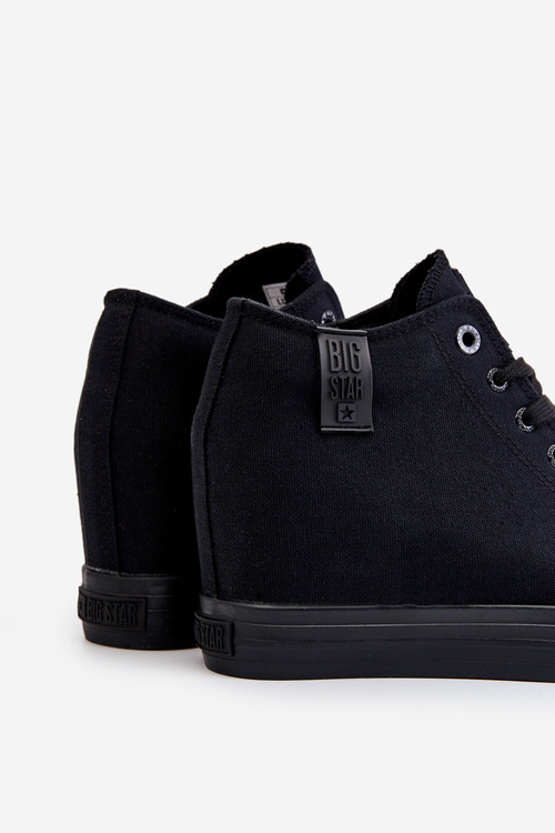 Vysoké tenisky na skrytém klínu Big Star LL274034 Černé